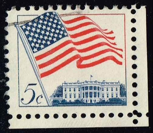 US #1208 Flag over White House; Used