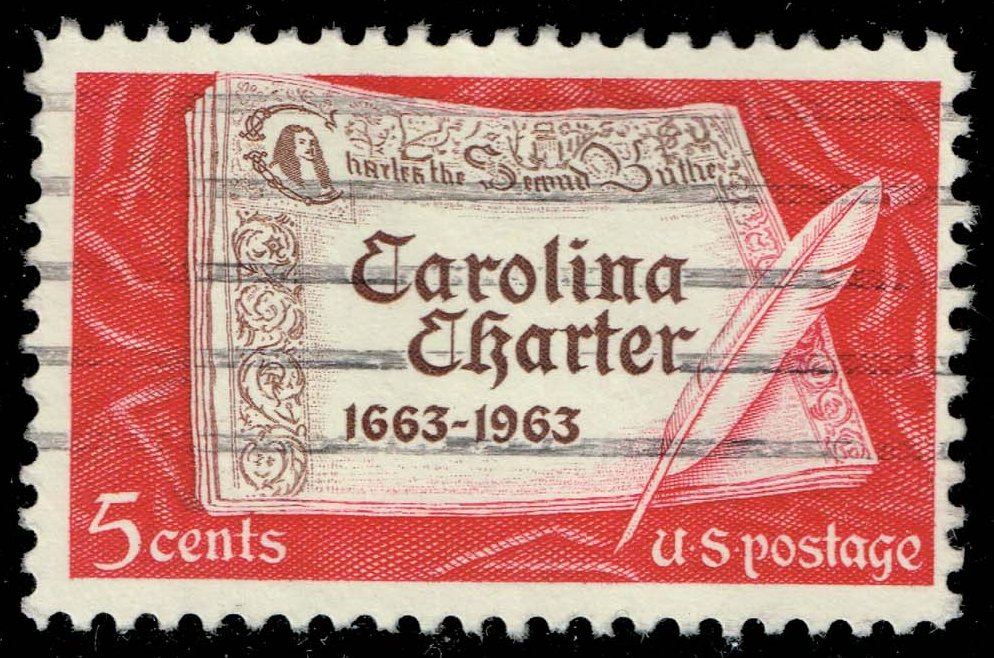 US #1230 Carolina Charter; Used