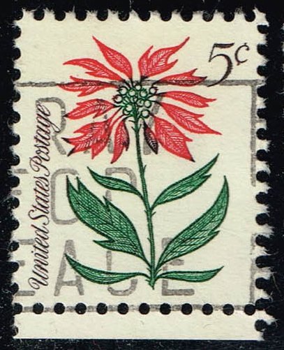 US #1256 Poinsettia; Used