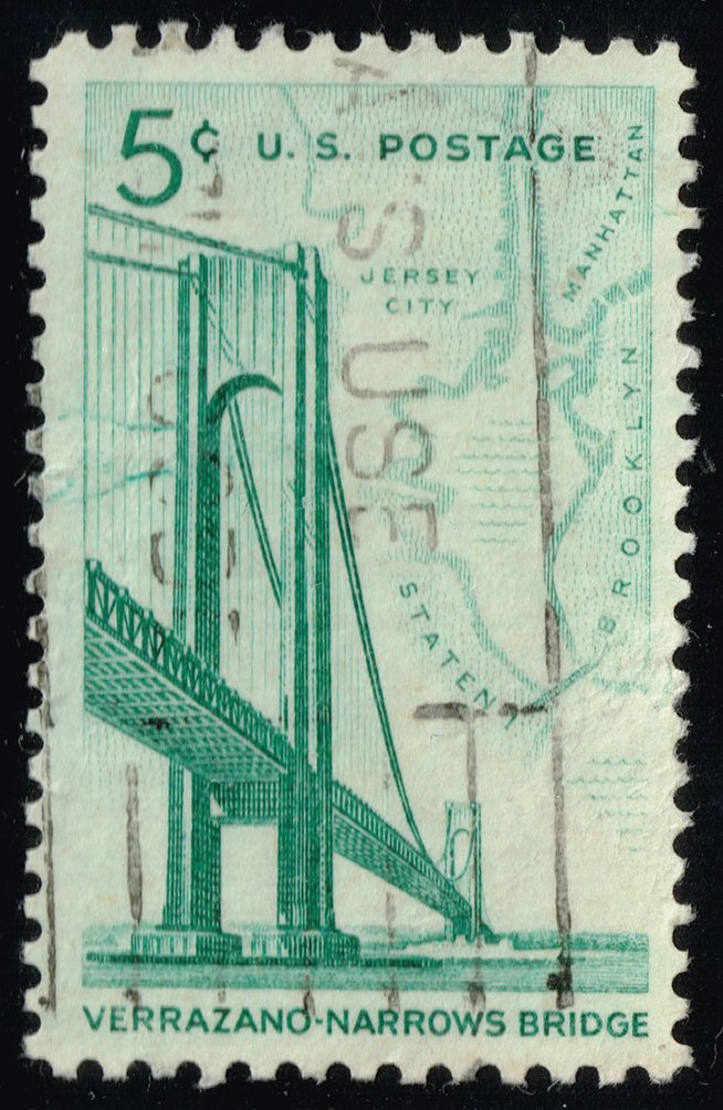 US #1258 Verranzo-Narrows Bridge; Used