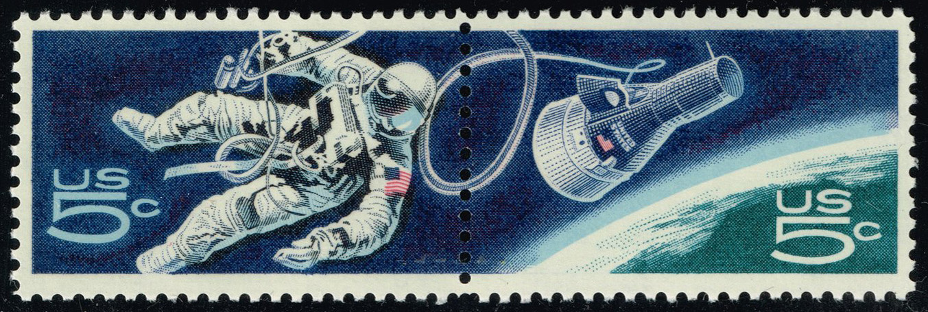 US #1332b Accomplishments in Space Pair; MNH