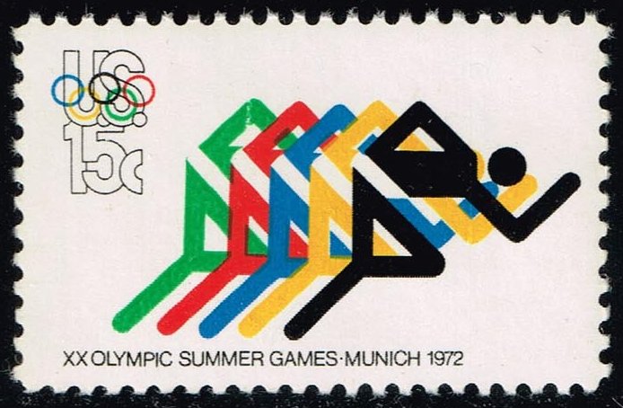 US #1462 Running and Olympic Rings; MNH