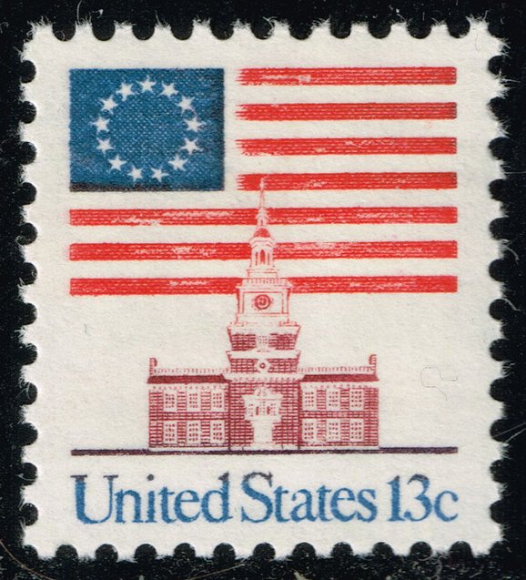 US #1622 13-Star Flag over Independence Hall; MNH
