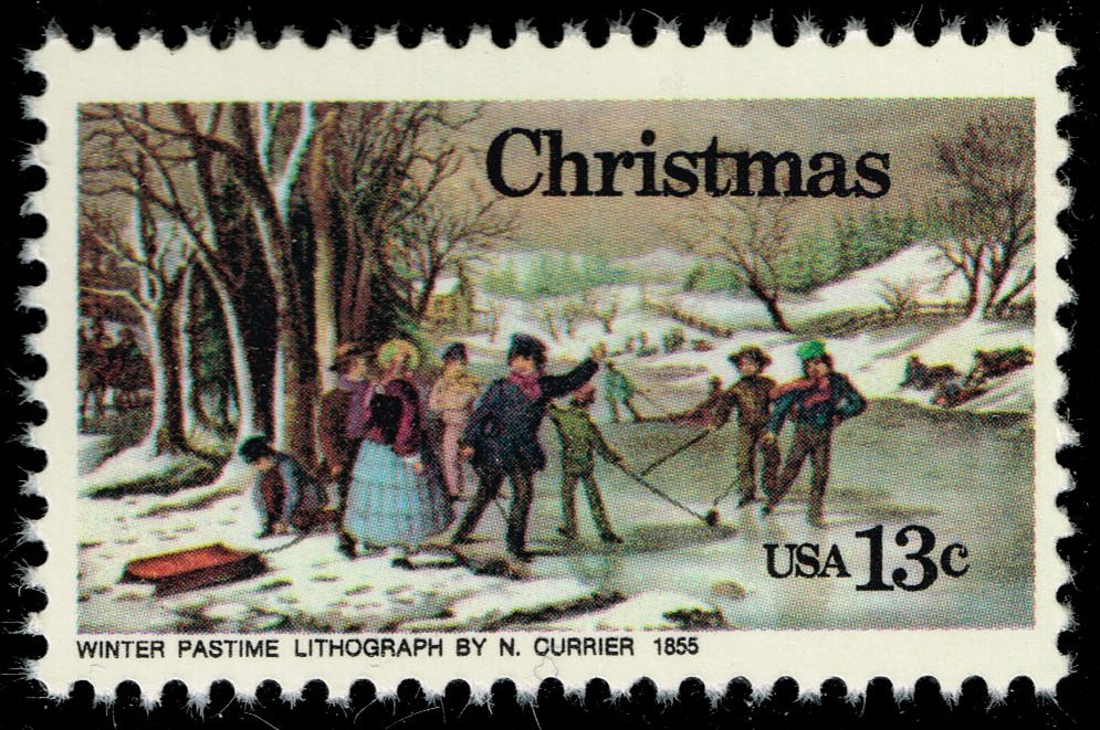 US #1702 "Winter Pastime" by Currier; MNH