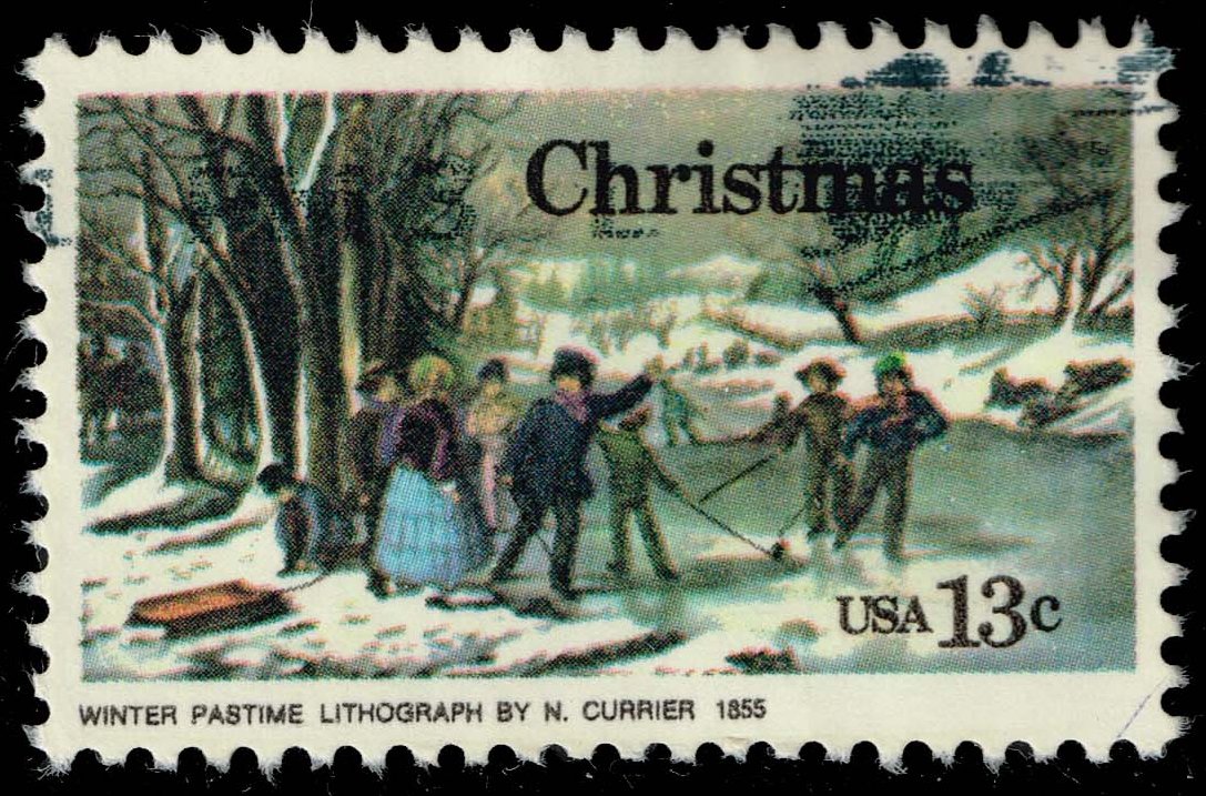 US #1702 "Winter Pastime" by Currier; Used