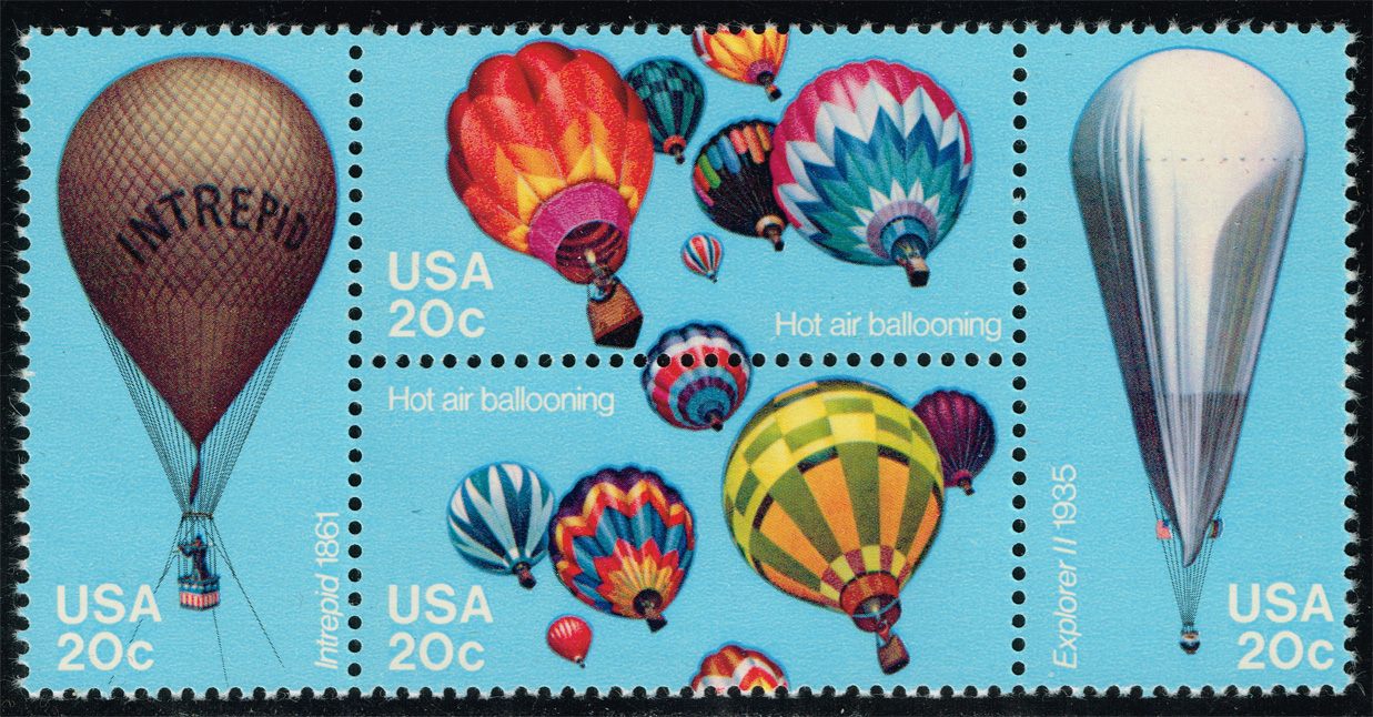 US #2035a Ballooning Setenant Block of 4; MNH