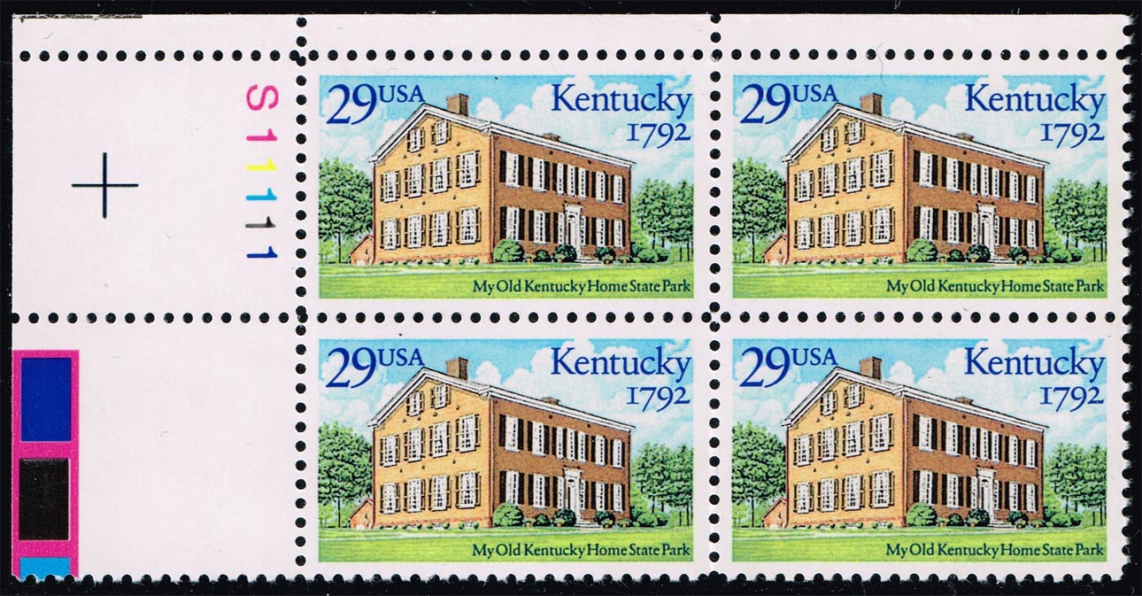 US #2636 Kentucky Statehood P# Block of 4; MNH