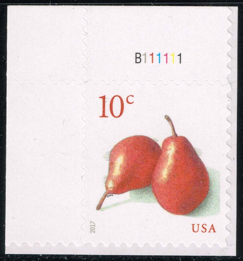 US #5178 Red Pears P# Single; MNH