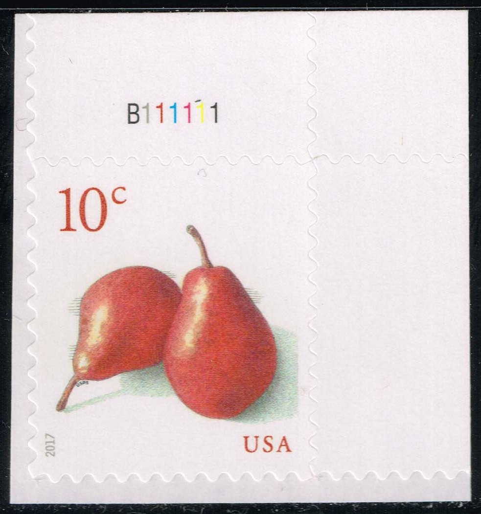 US #5178 Red Pears P# Single; MNH