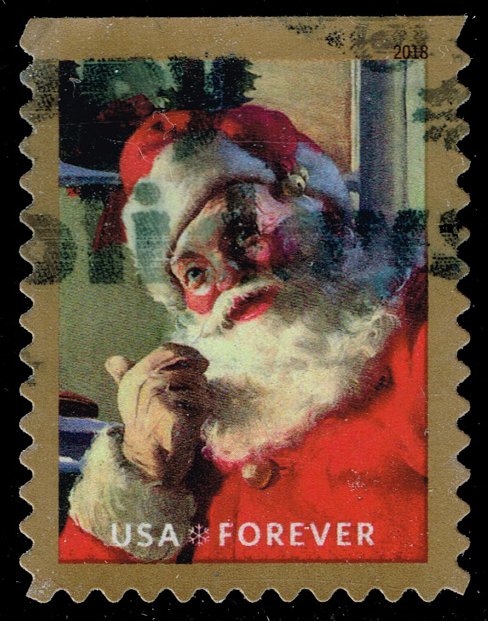 US #5333 Santa Claus and Wreath; Used