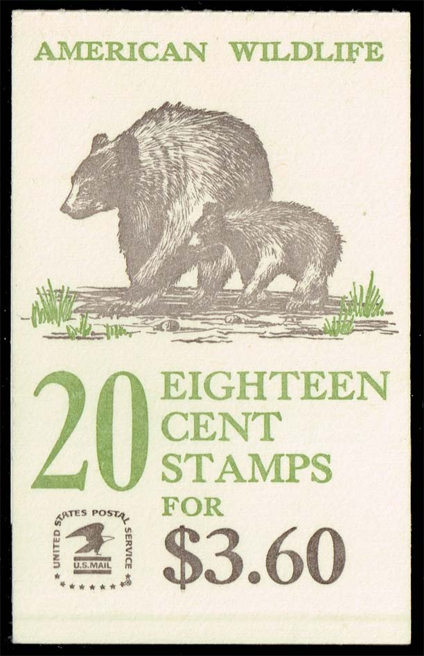 US #BK137 Wildlife Booklet Pane of 20 - Plate 2; MNH
