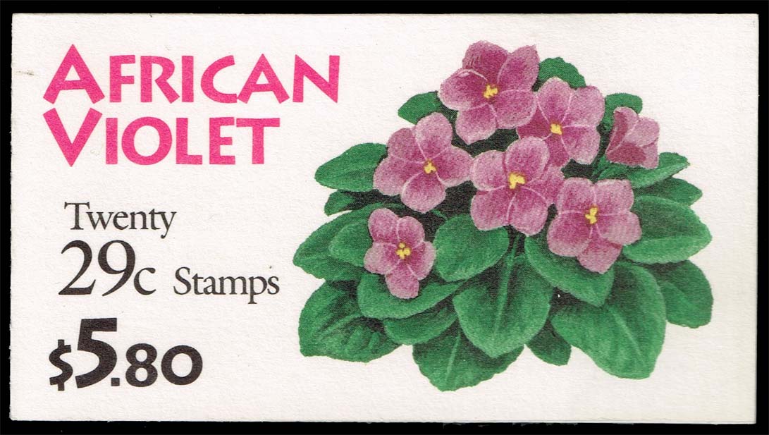 US #BK177 African Violets Booklet; MNH