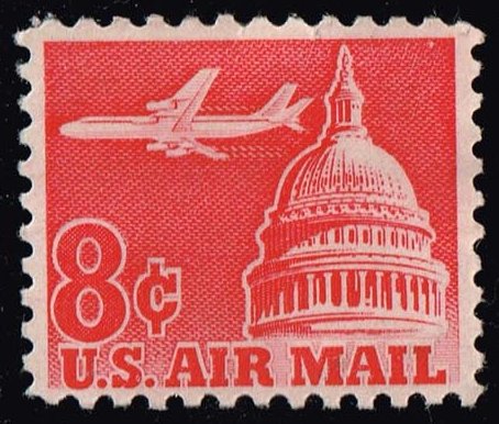 US #C64 Jet Airliner over Capitol; MNH