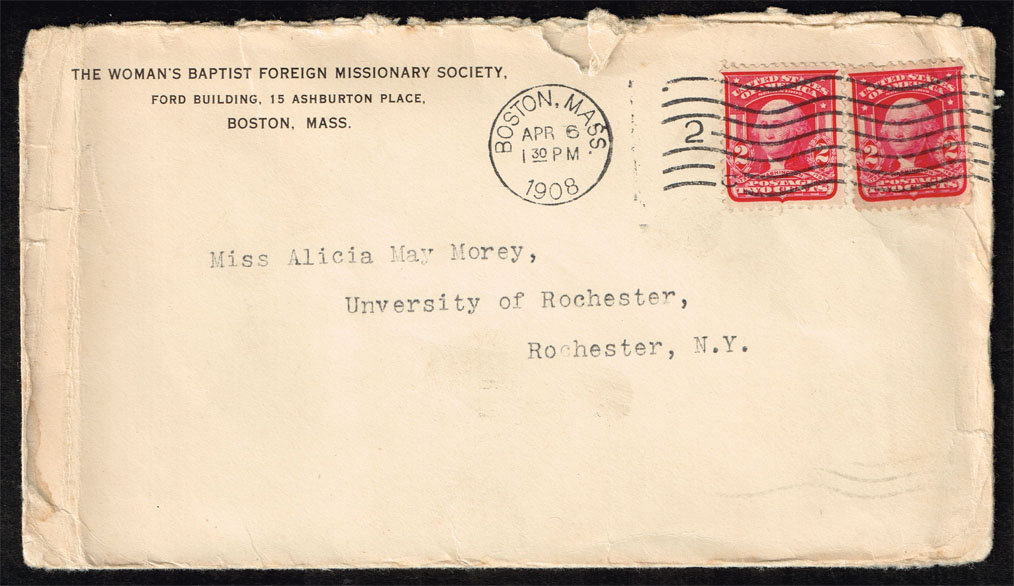 US #319 Cover - Boston to Rochester