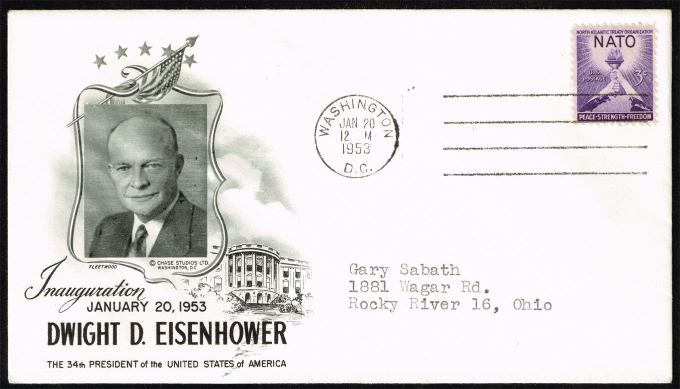 Dwight D. Eisenhower Fleetwood Cachet Inauguration Day Cover