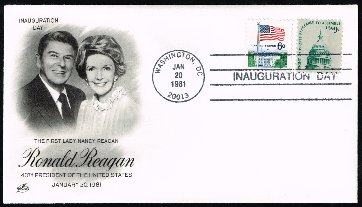 Ronald-Nancy Reagan Artcraft Cachet Inauguration Day Cover