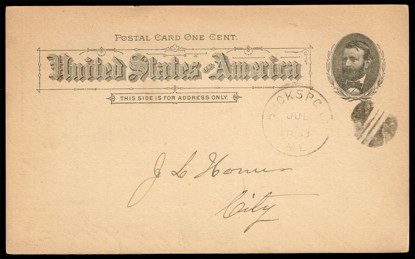 US #UX10 Postal Card - Bucksport Lodge; Used