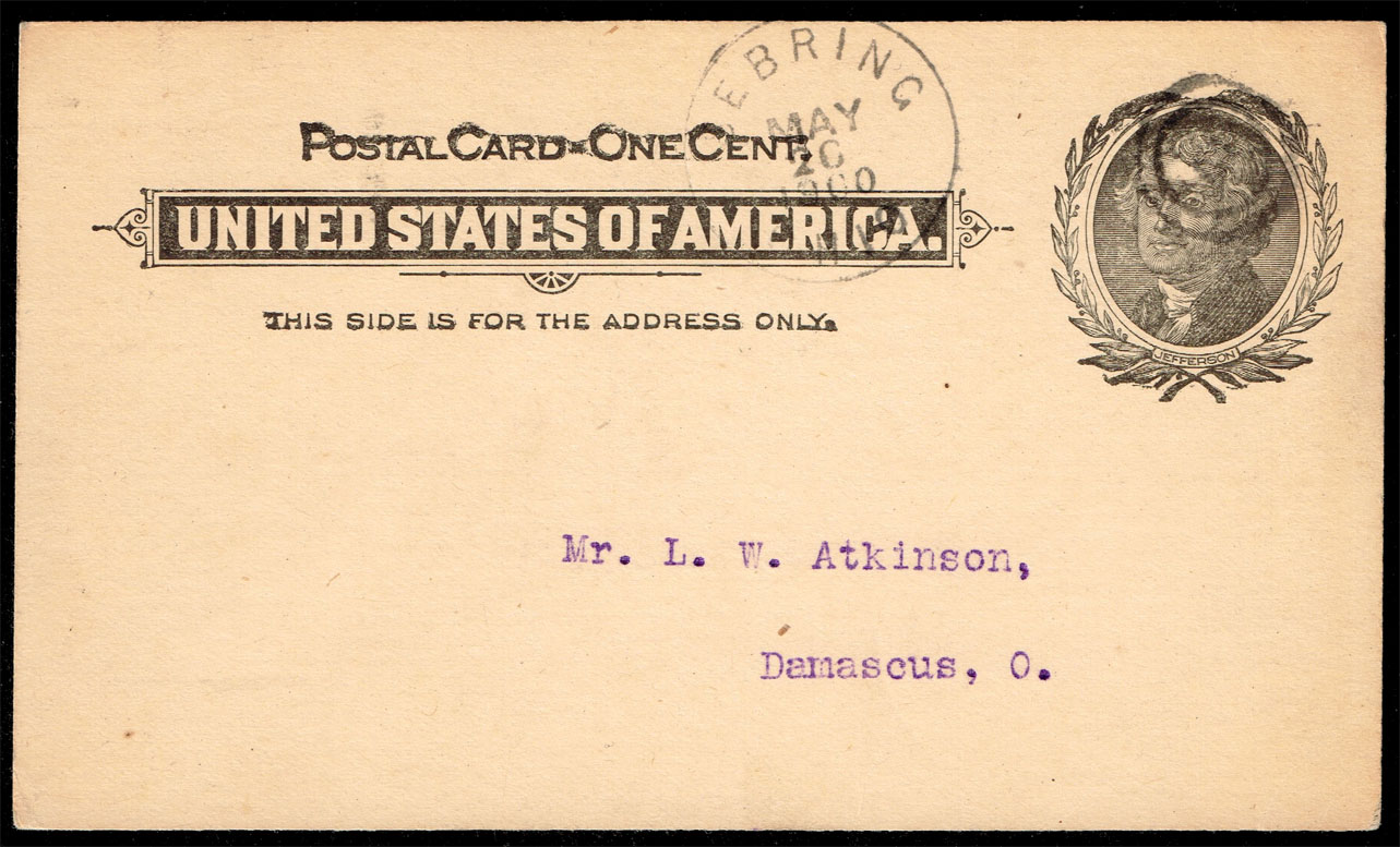 US #UX14 Postal Card - Family Reunion; Used