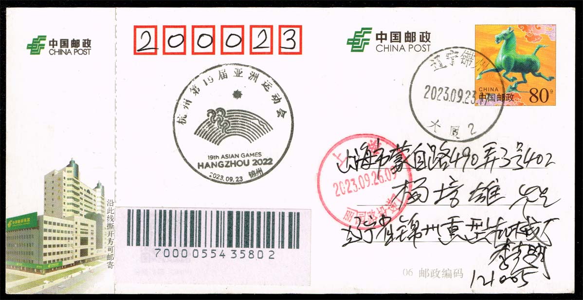 China PRC Used Postal Card
