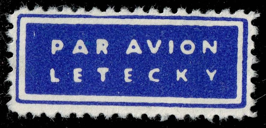 Air Mail Etiquette from Czechoslovakia