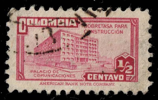 Colombia #RA22 Ministry of Posts and Telegraph Bldg; Used