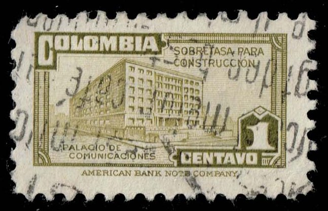 Colombia #RA33 Ministry of Posts and Telegraph Bldg; Used