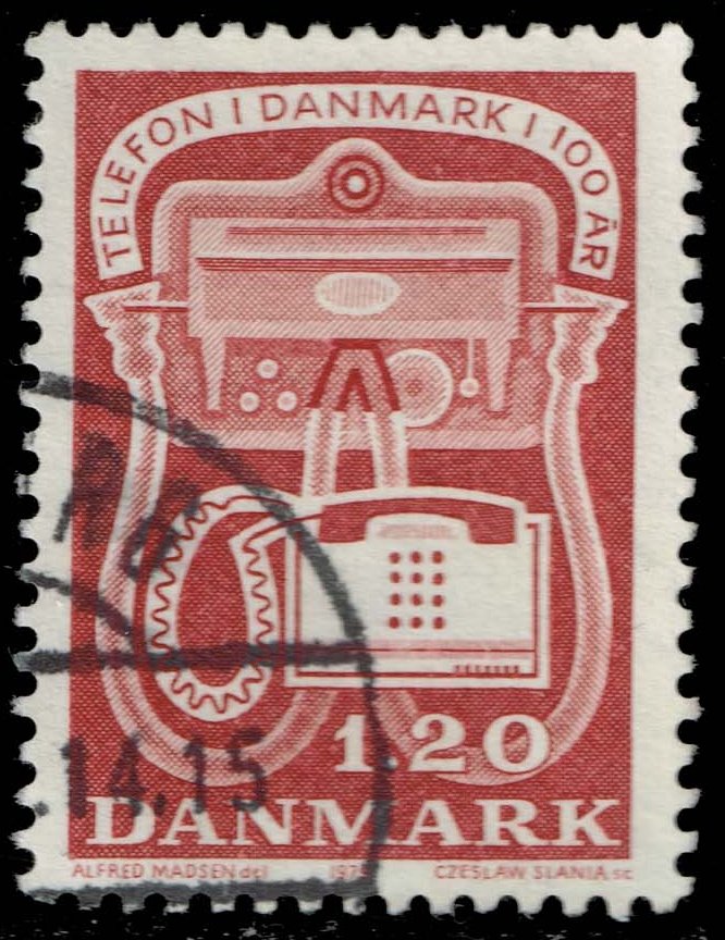 Denmark #626 Telephones; Used