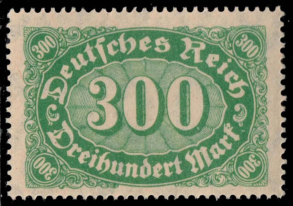 Germany #158 Queroffset Numeral; MNH