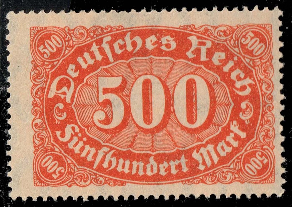 Germany #160 Queroffset Numeral; MNH