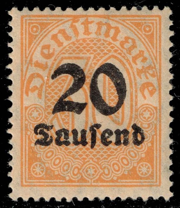 Germany #O30 Surcharged Numeral; Unused