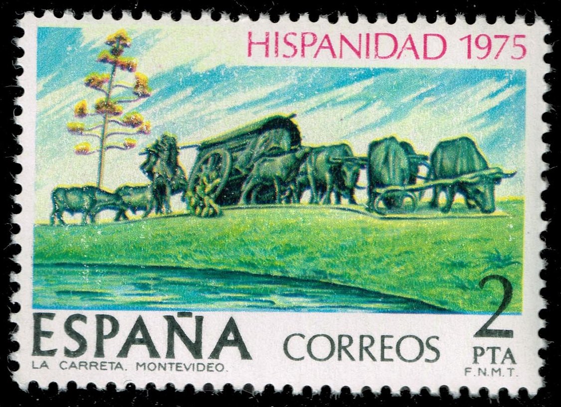 Spain #1919 Pioneers' Covered Wagons; MNH