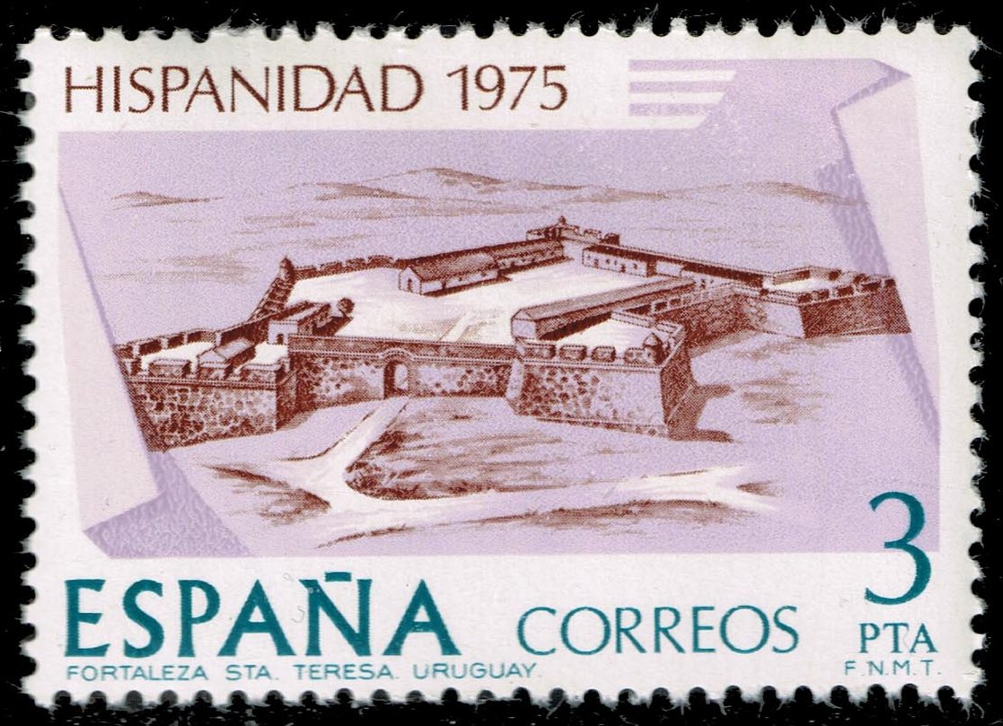 Spain #1920 Fort St. Theresa over River Plata; MNH