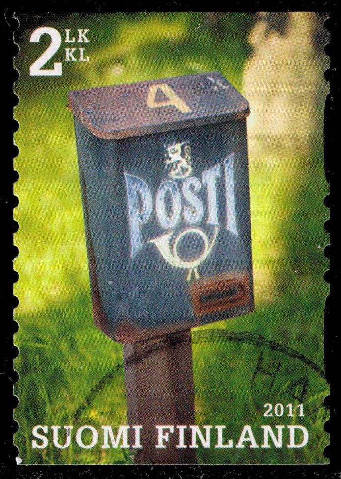 Finland #1370e Mailbox with Posthorn; Used