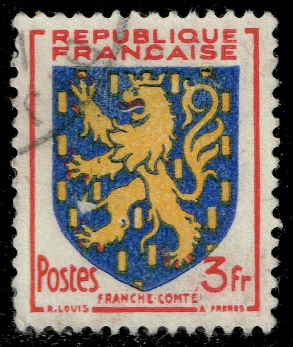 France #663 Arms of Franche-Comte; Used