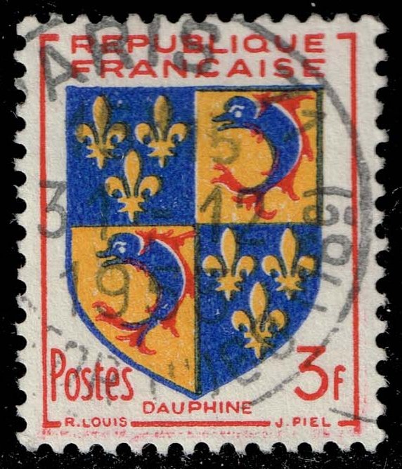 France #699 Arms of Dauphine; Used