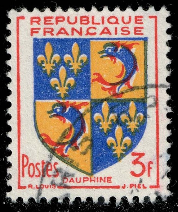 France #699 Arms of Dauphine; Used