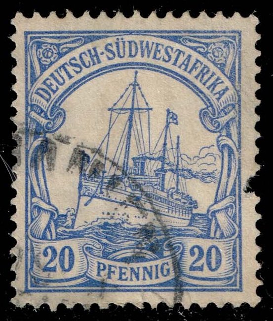 German SW Africa #16 Yacht Hohenzollern; Used