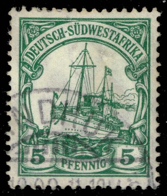 German SW Africa #27 Yacht Hohenzollern; Used