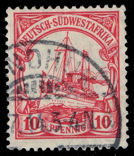 German SW Africa #28 Yacht Hohenzollern; Used