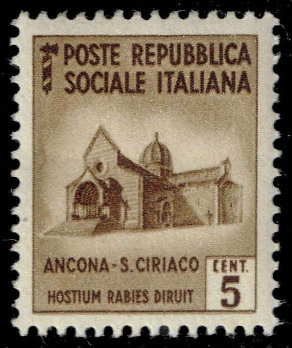 Italian Social Rep. #22 Church of St. Ciriaco; Unused