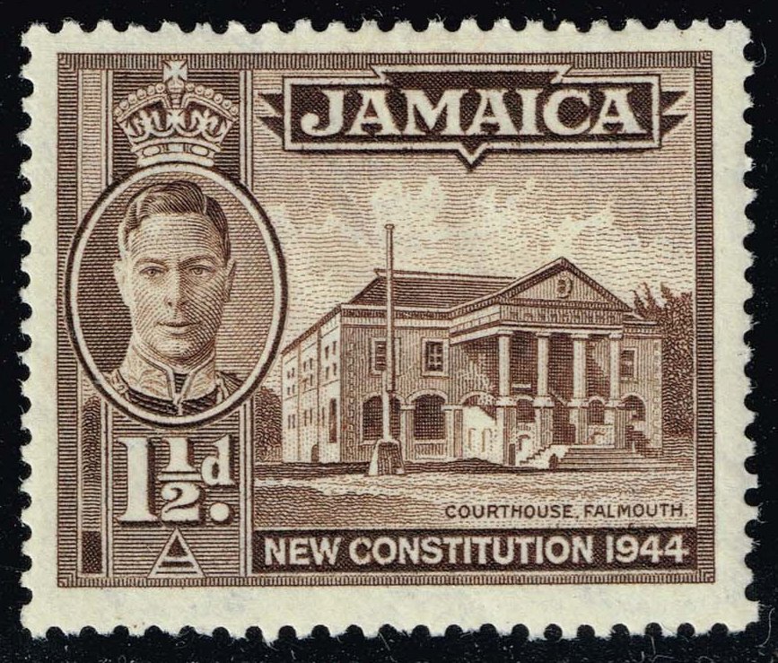 Jamaica #129b Courthouse in Falmouth; Unused