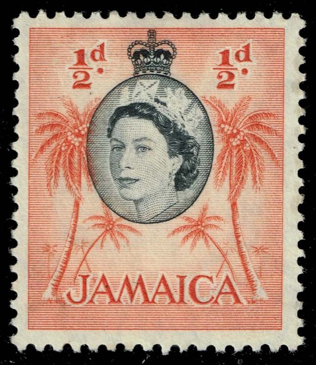 Jamaica #159 Palm Trees; Unused No Gum