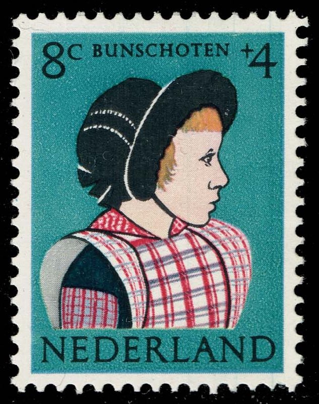 Netherlands #B350 Girl from Bunschoten; Unused
