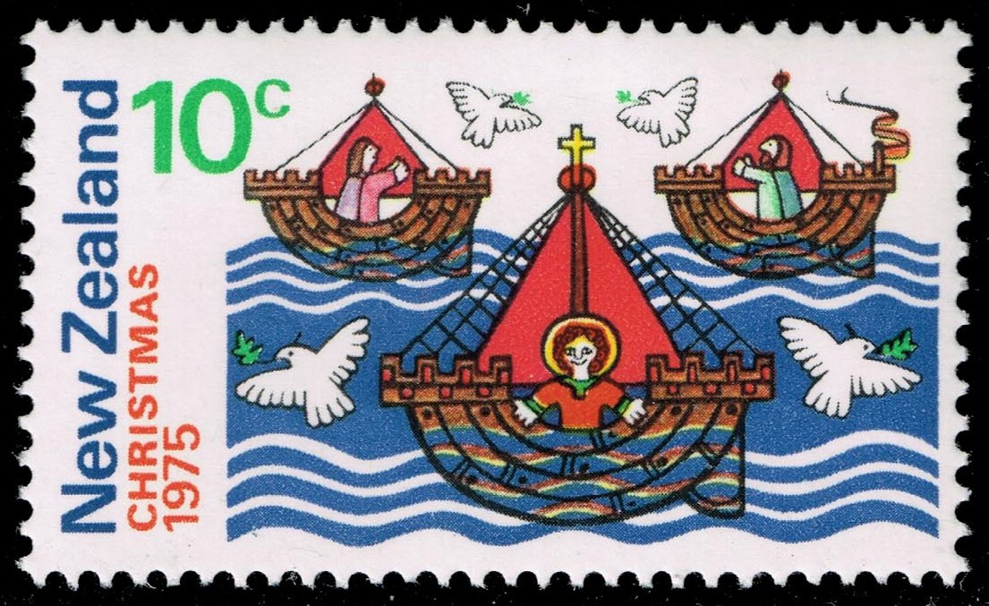 New Zealand #583 Medieval Ships and Doves; MNH