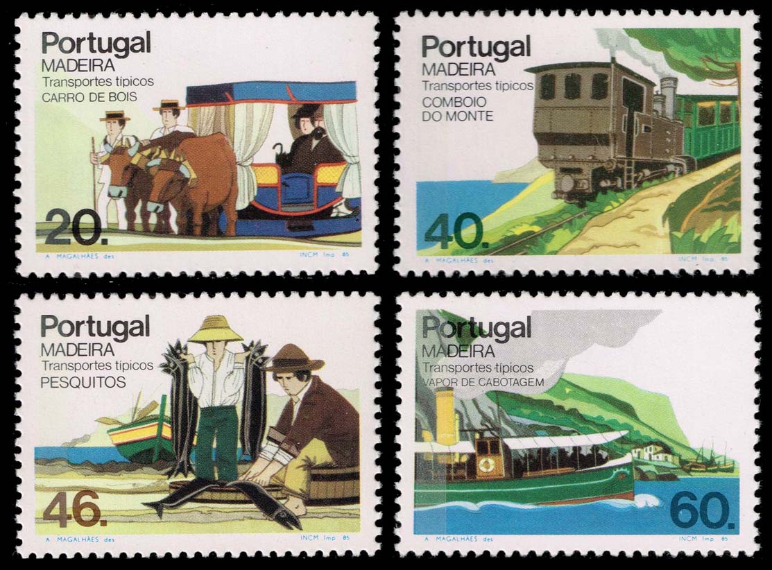 Portugal-Madeira #104-107 Transportation Set of 4; MNH