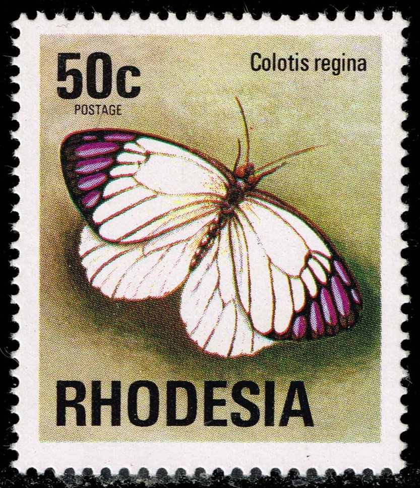 Rhodesia #345 Queen Purple Tip Butterfly; MNH