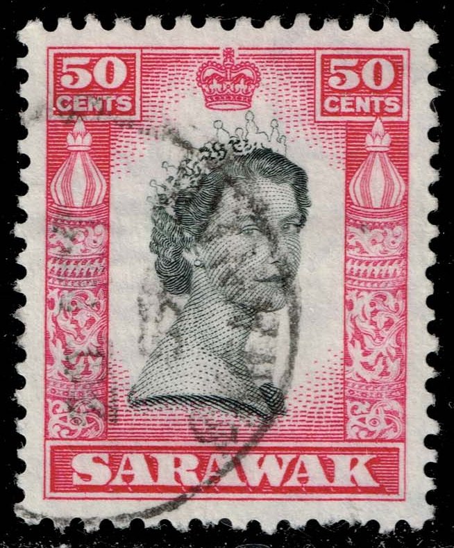 Sarawak #208 Queen Elizabeth II; Used