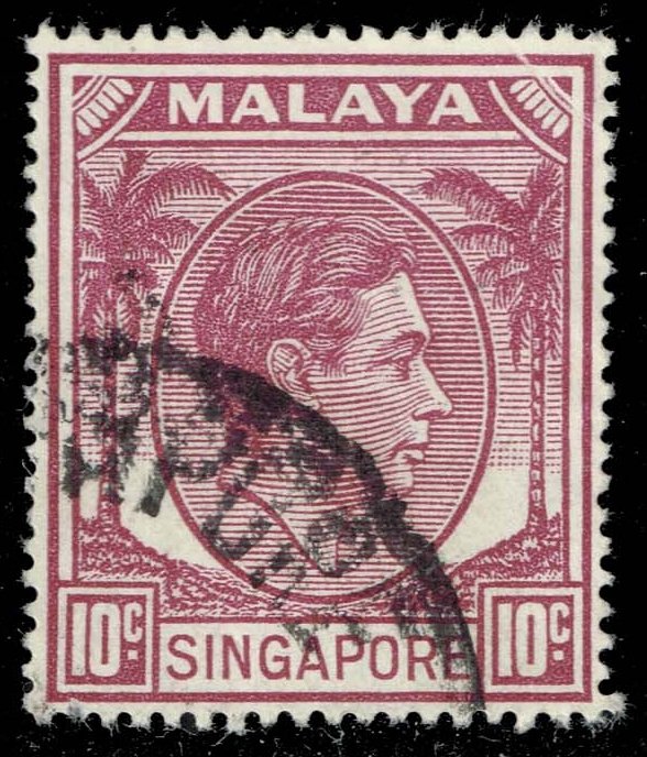 Singapore #9a King George VI; Used
