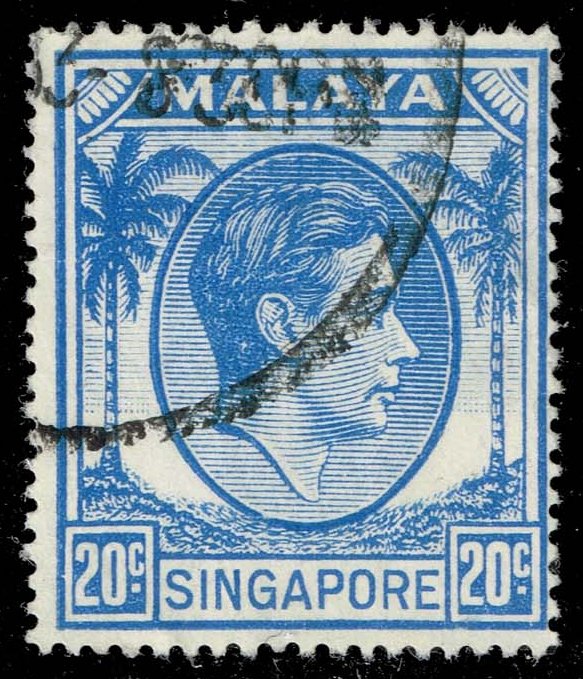 Singapore #13 King George VI; Used