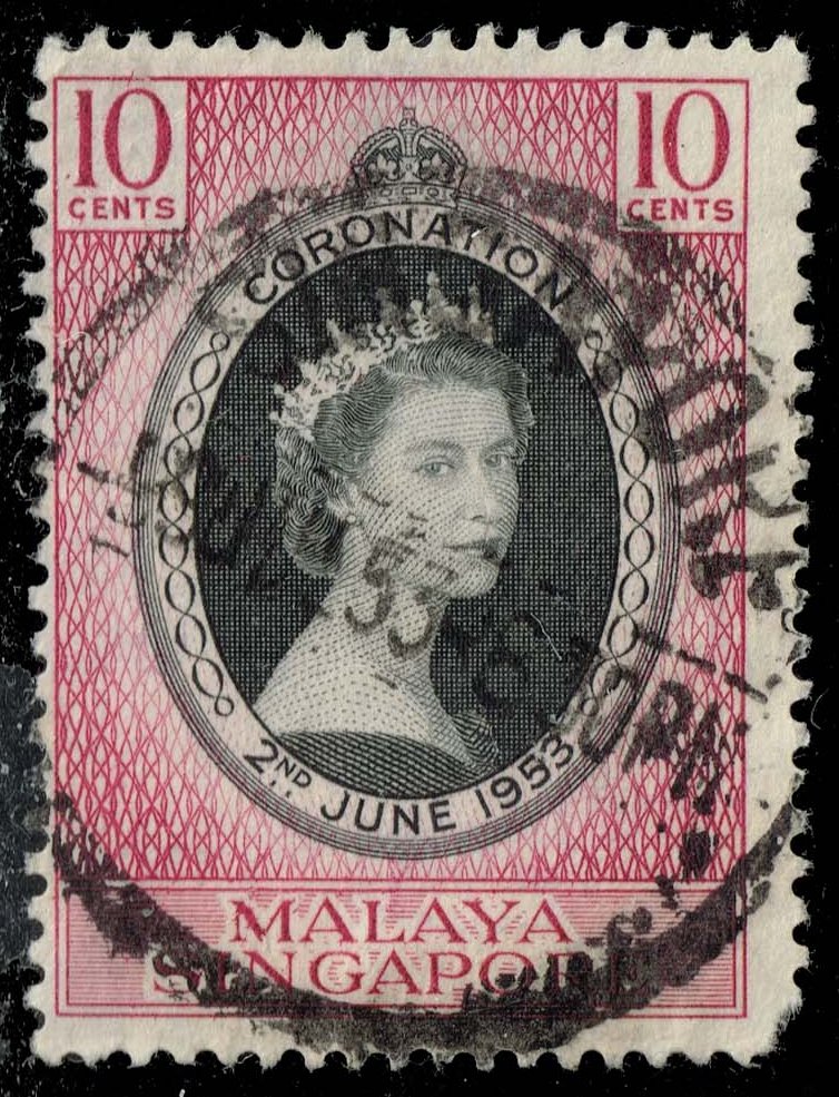 Singapore #27 Queen Elizabeth II; Used